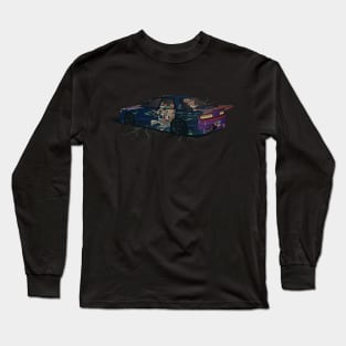 Japanese Manga Themed Drift Car Long Sleeve T-Shirt